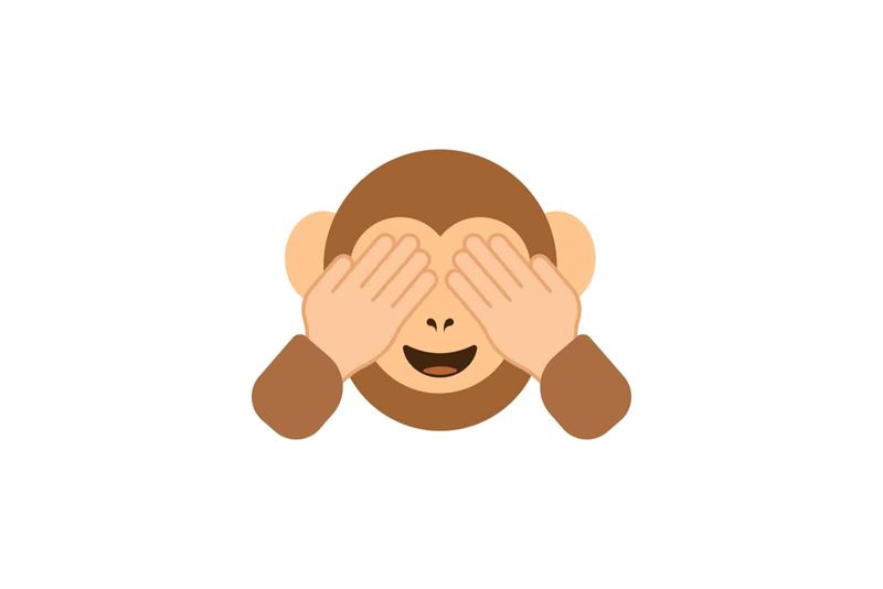 Affe versteckt Augen Emoji Bedeutung von einem Kerl
