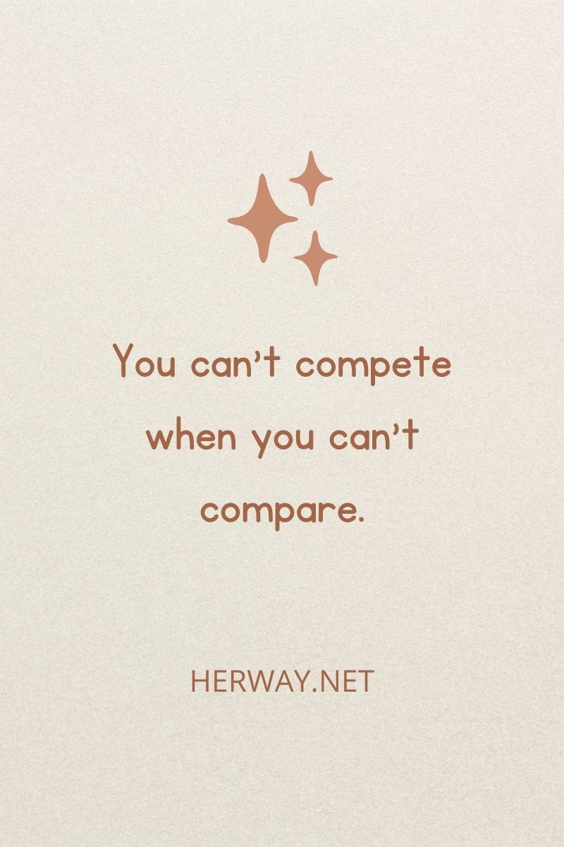 Sie können nicht konkurrieren, wenn Sie nicht vergleichen können.