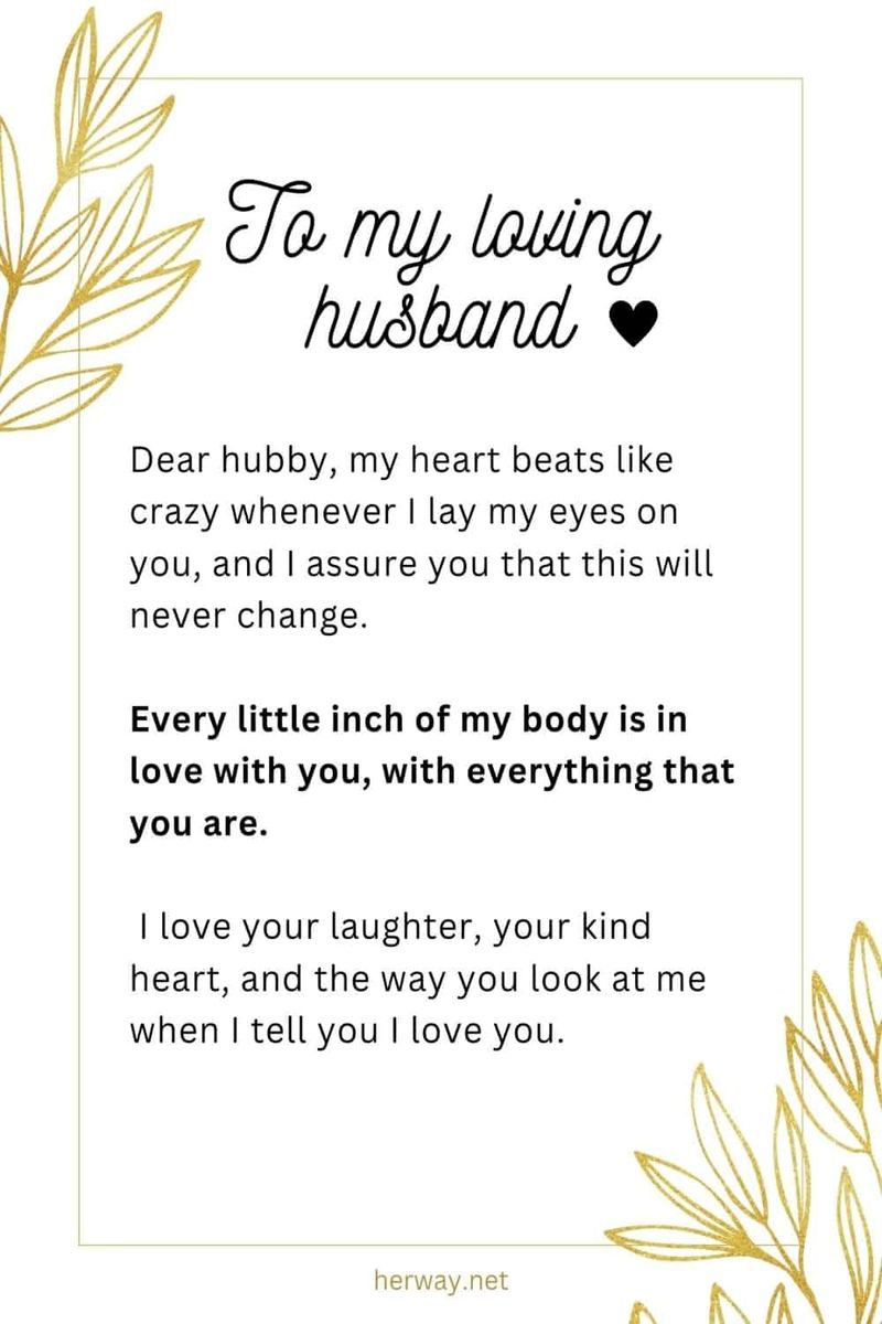 Liebevoller Brief an Ehemann, der ihn zum Weinen bringen wird