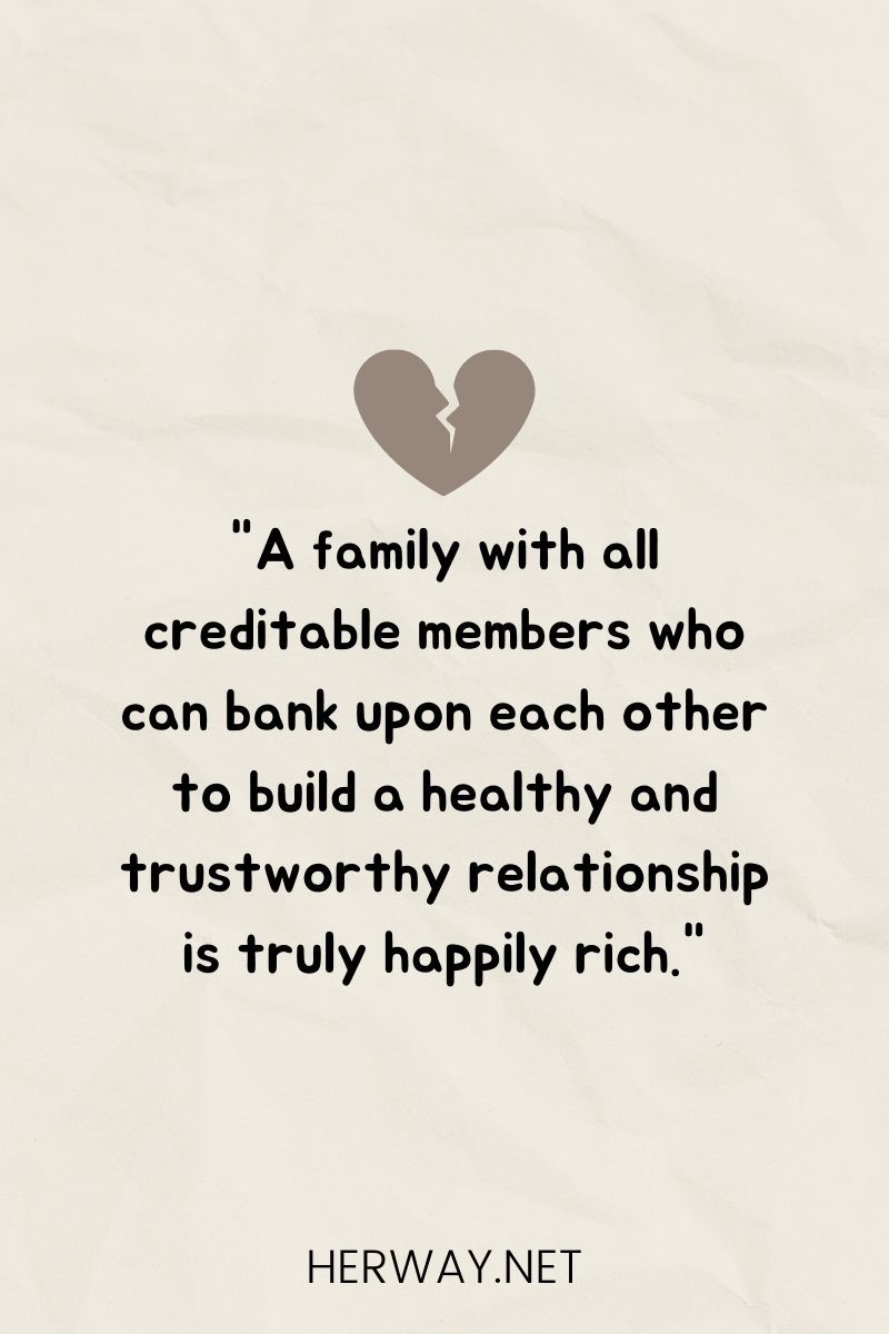 Eine Familie mit allen glaubwürdigen Mitgliedern, die sich aufeinander verlassen können, um eine gesunde und vertrauenswürdige Beziehung aufzubauen, ist wirklich glücklich reich.